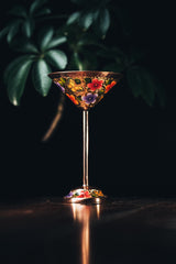Hand Painted Martini Flores 094
