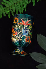 Mixing Glass Hand Painted Canarios 311